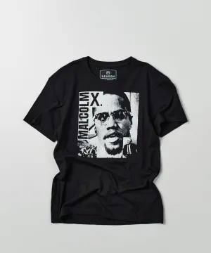 Malcolm X Monochrome Short Sleeve Tee - Black