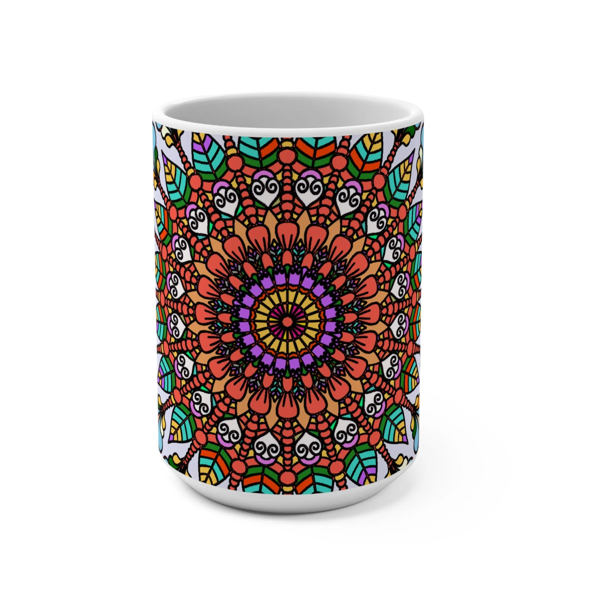 Mandala Art 15oz Ceramic Mug - Beautiful Mandala Artwork