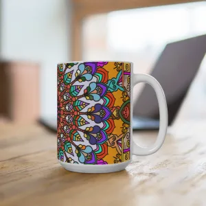 Mandala Art 15oz Ceramic Mug - Beautiful Mandala Artwork