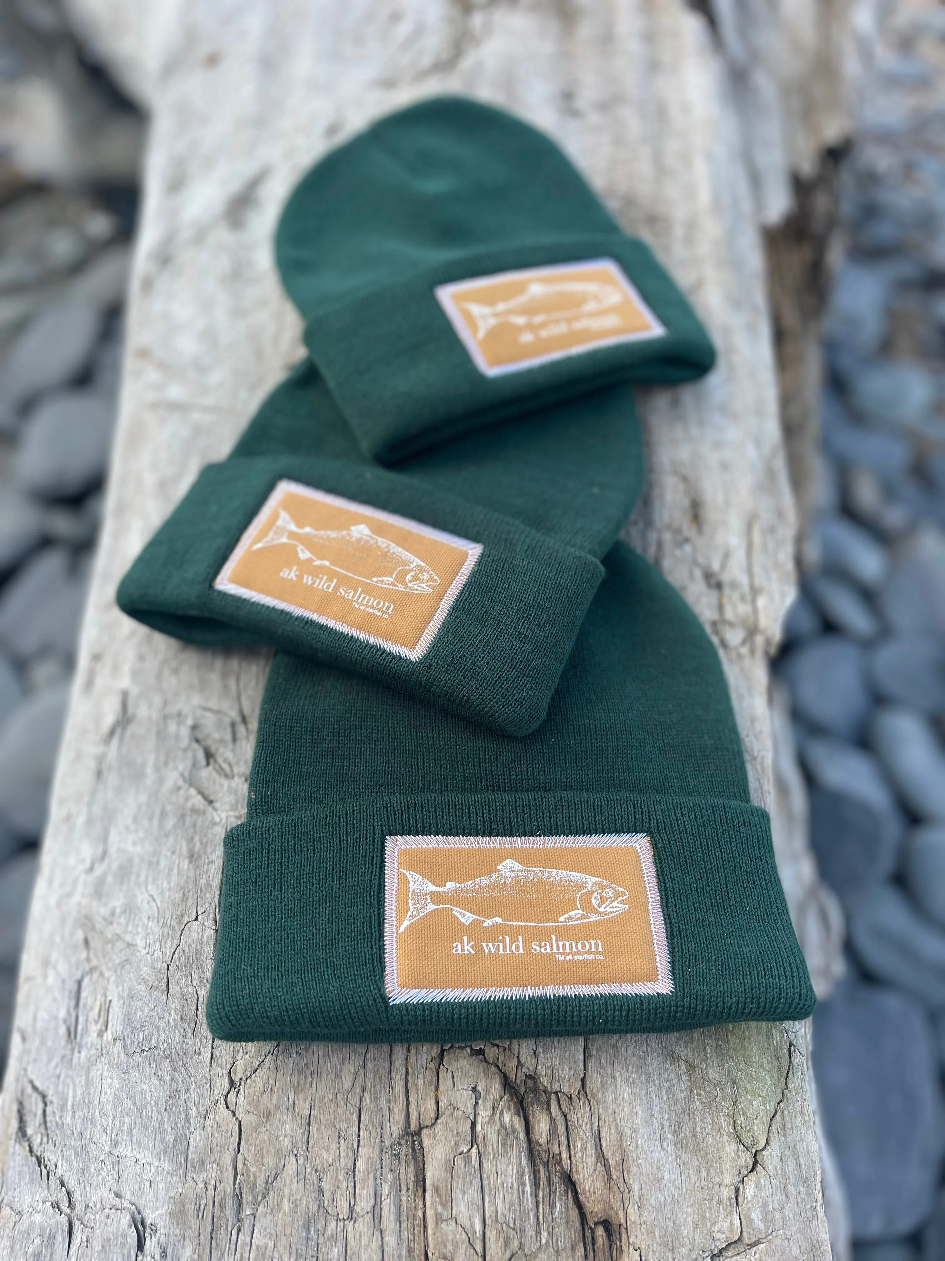 Marine AK Wild Salmon Patch Beanie $38.00