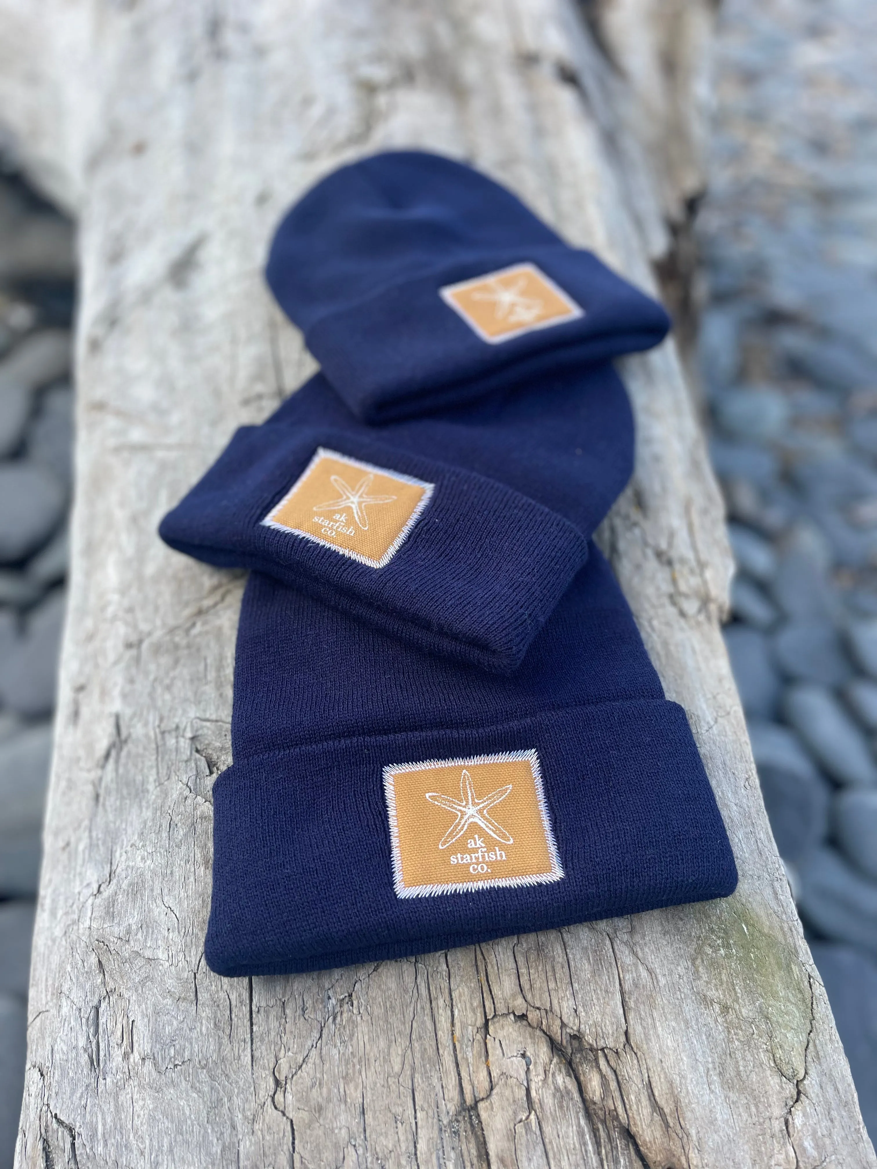 Midnight AK Starfish Co. Patch Beanie $38.00