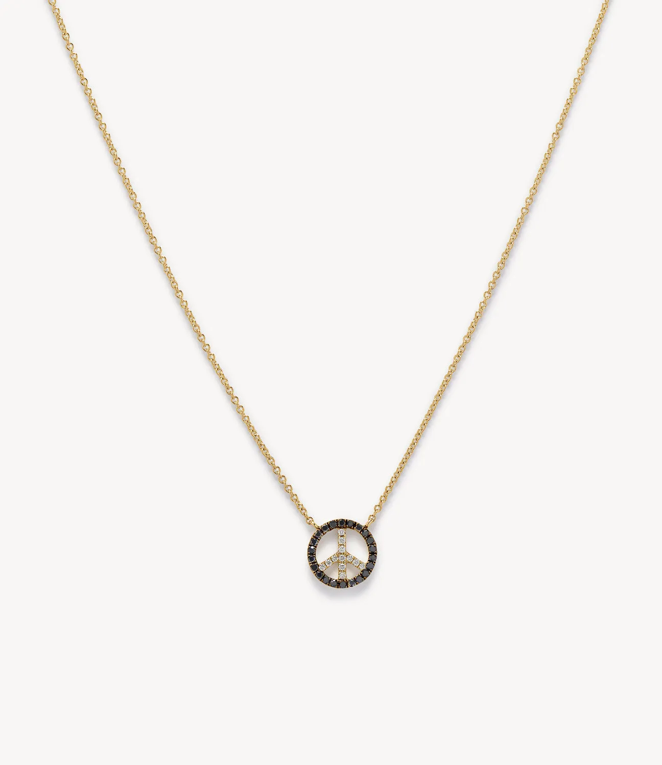 Mini Diamond Peace Out Necklace