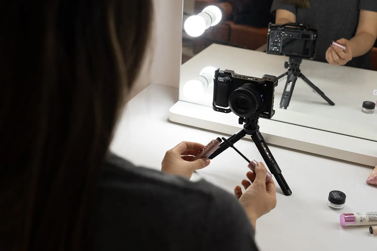 Mini Tabletop Desk Tripod Stand for Flash Lighting and Cameras