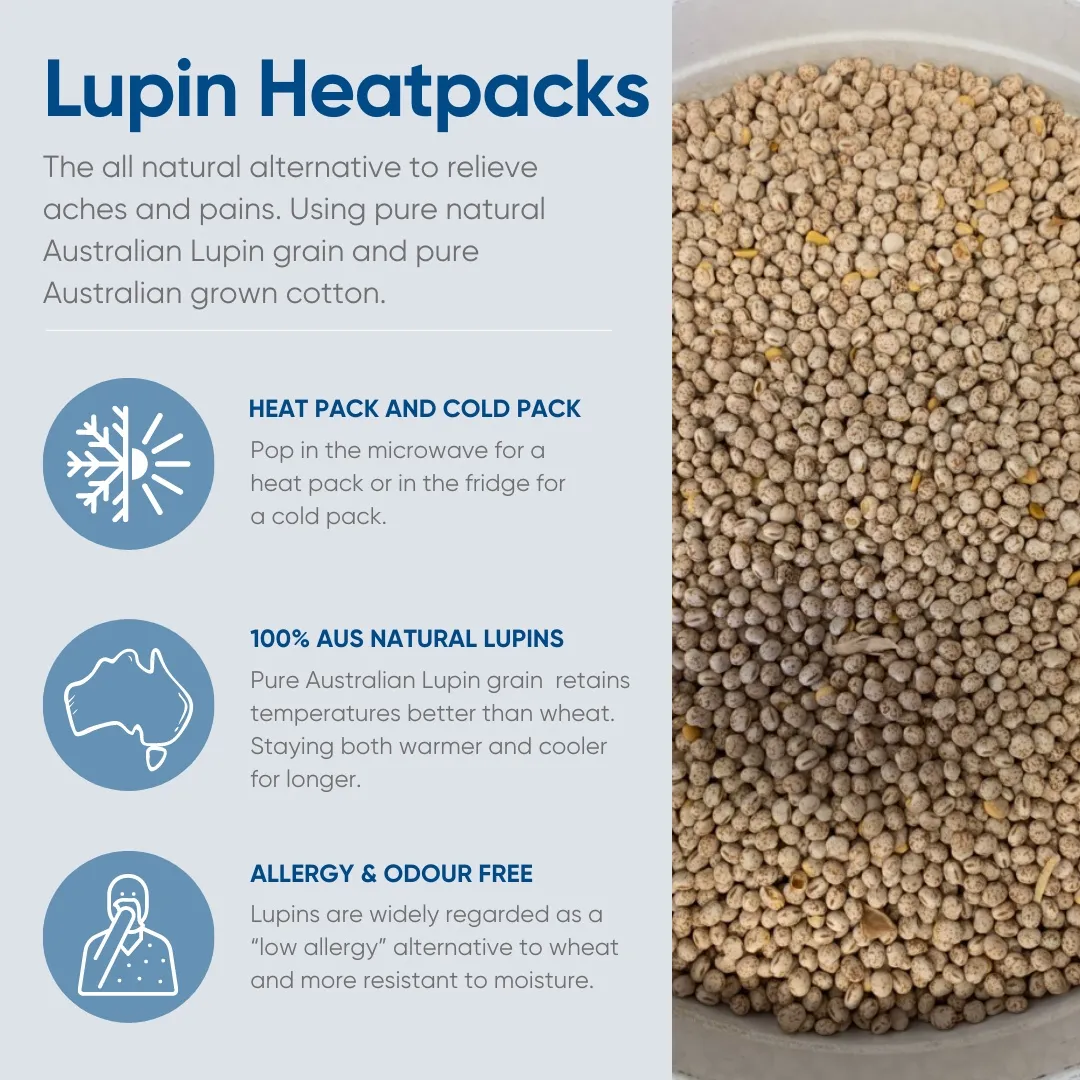 Neck & Shoulder Natural Lupin Heat Pack Blue