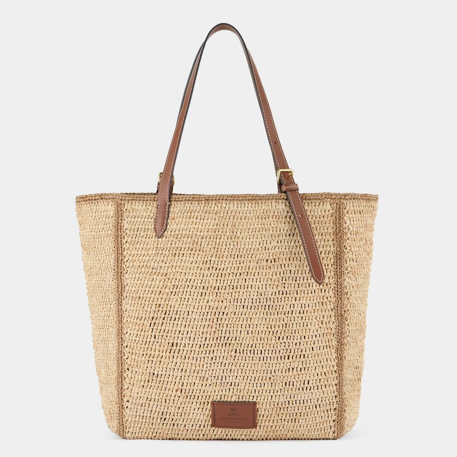 N/S Raffia Eyes Small Tote