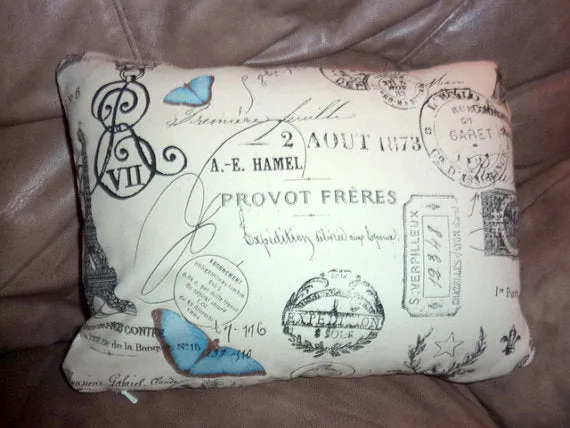 Paris pillow cover, French country decor