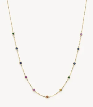 Rainbow Sapphire Super Skittle Necklace