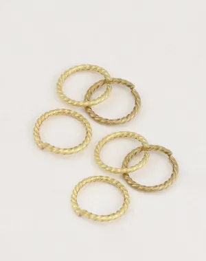 Roped Jump Ring, 17mm, 13ga, (6pcs)