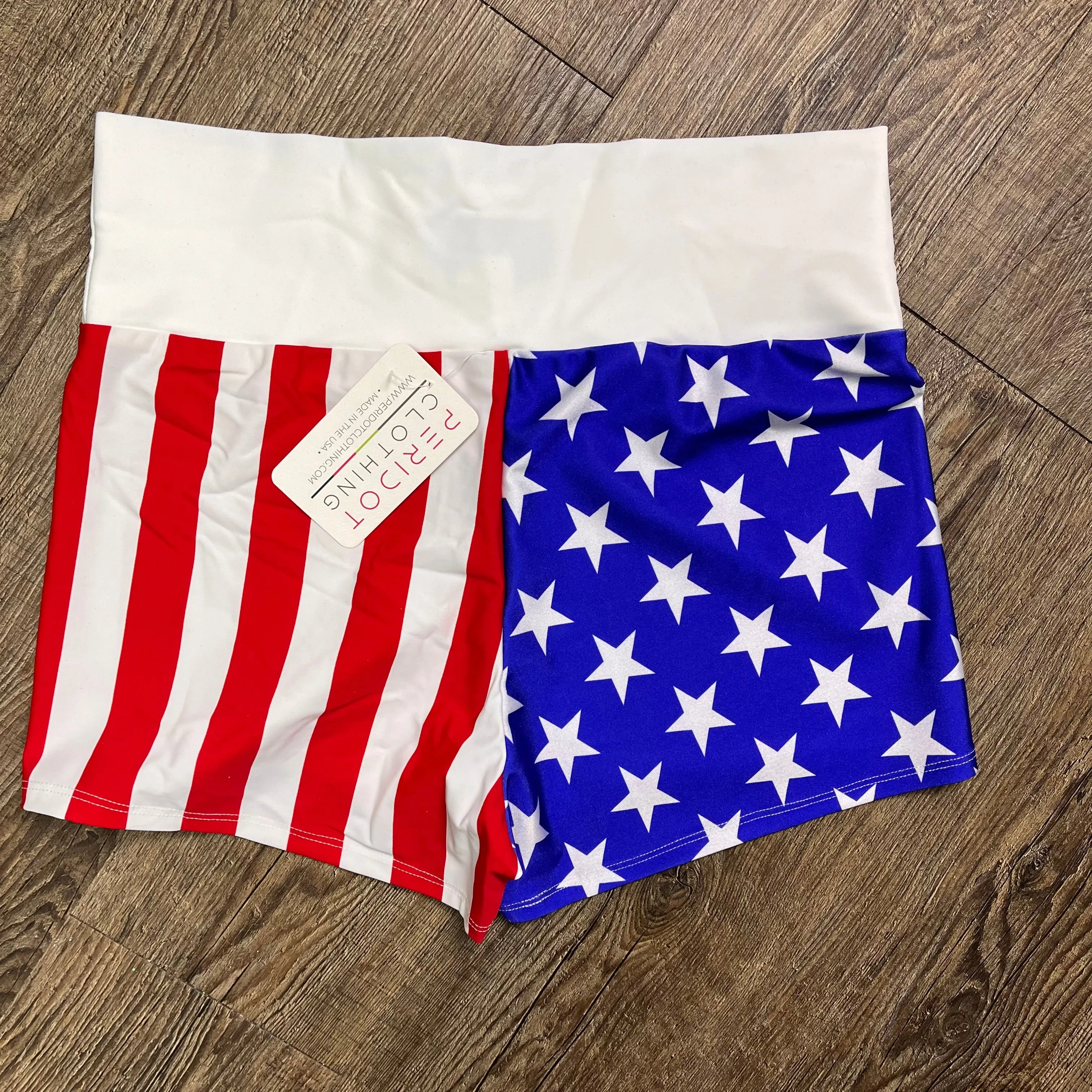 SALE - High Waisted Booty Shorts - Stars & Stripes