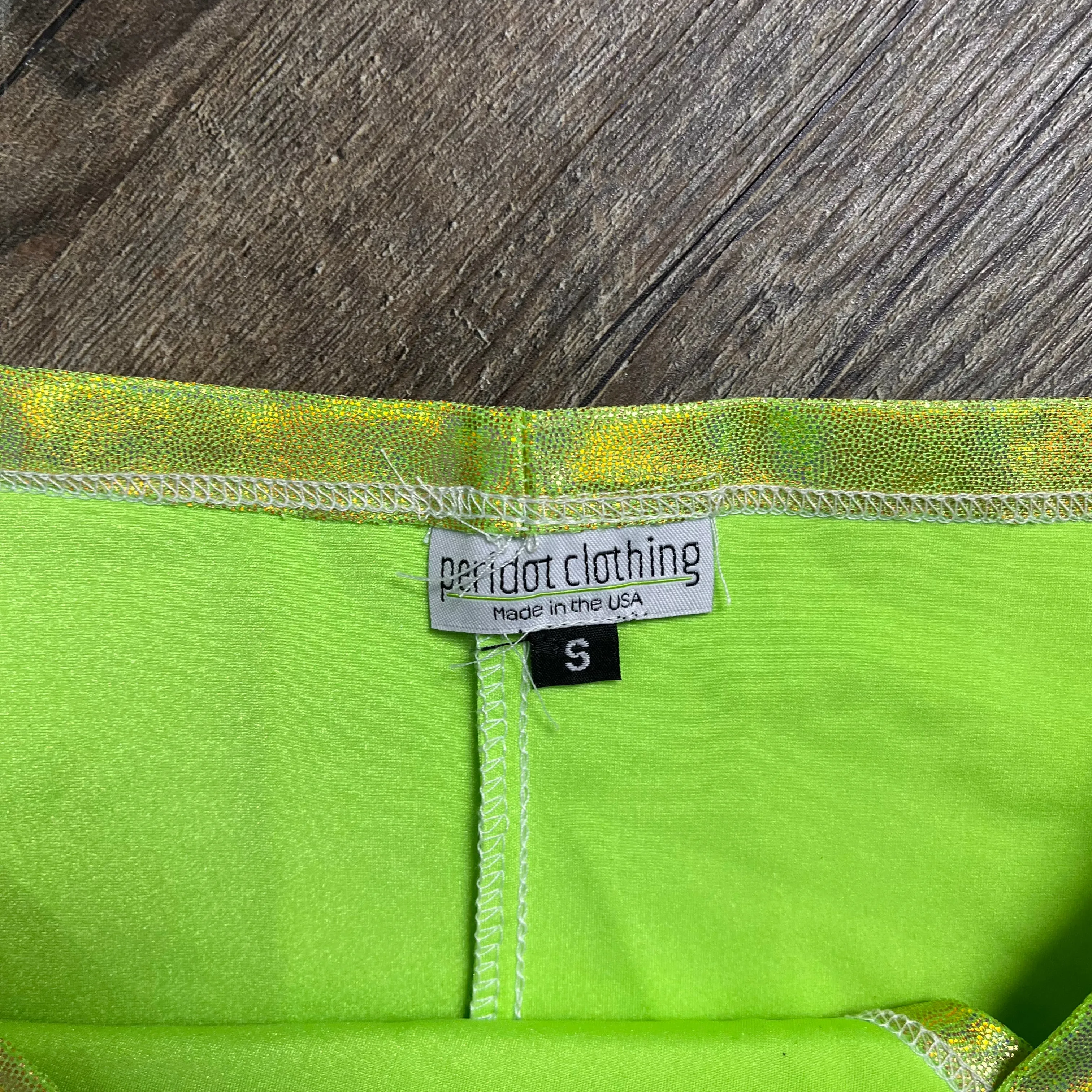 SALE - Lime Green Holographic Cheeky Bikini