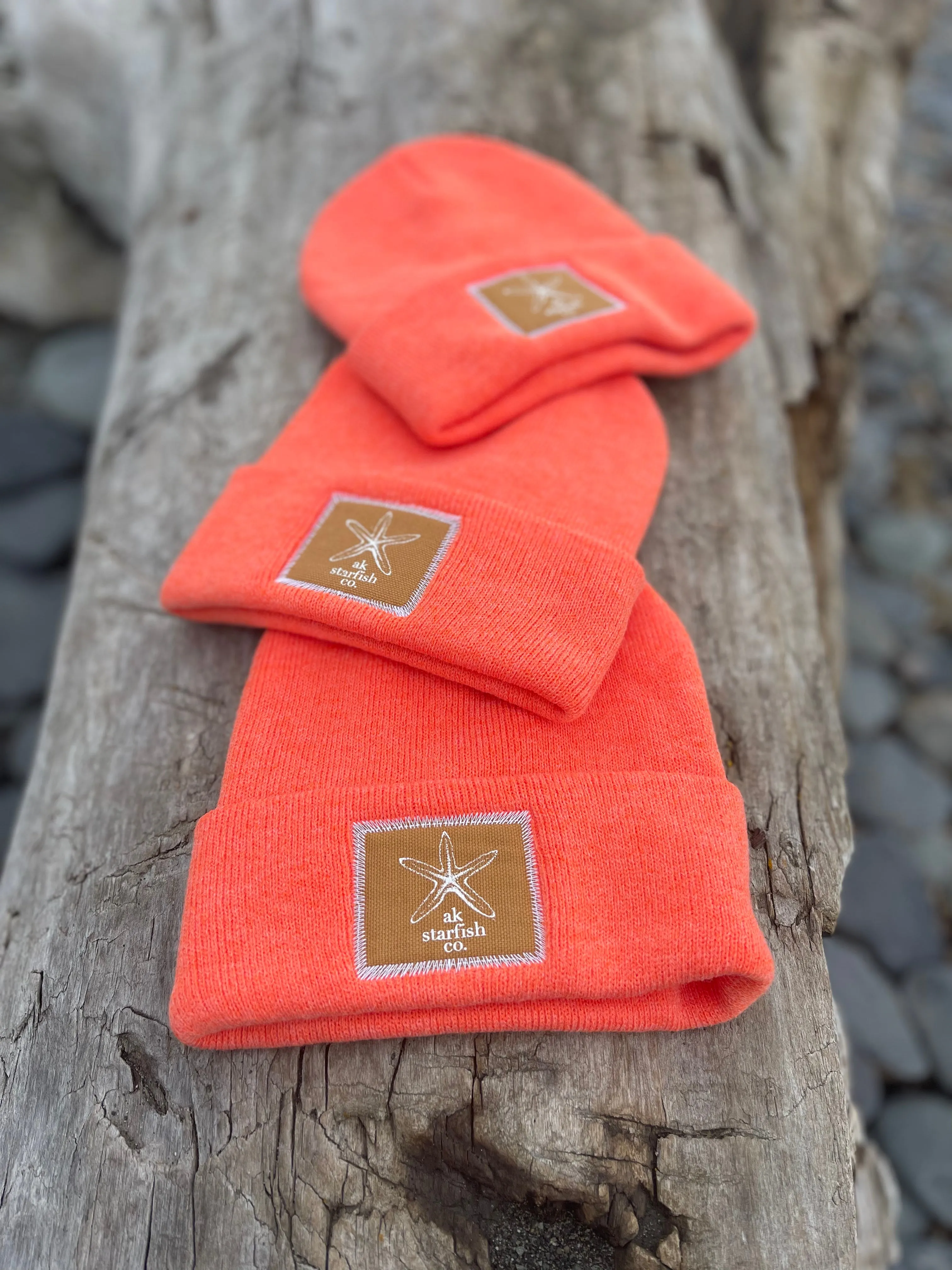 Salmonberry AK Starfish Co. Patch Beanie $38.00