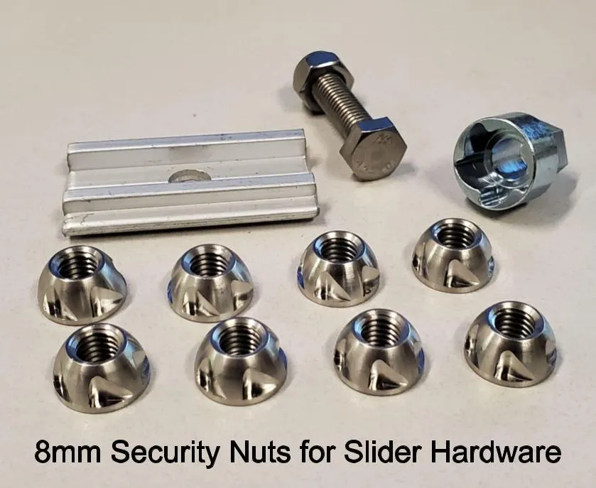 Security Nuts, For Rooftop Tents & Awnings, 10 mm | 8 mm | 6 mm