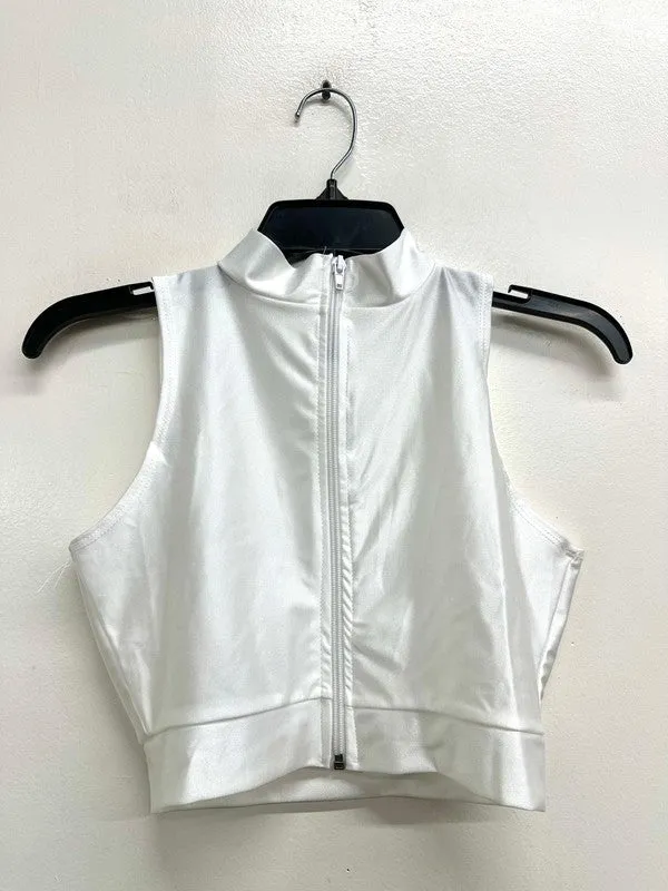 Shiny Tricot W/ Front Zipper