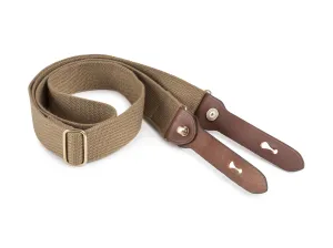 Shoulder Slings - HP (Khaki Webbing / Tan Leather / Brass)