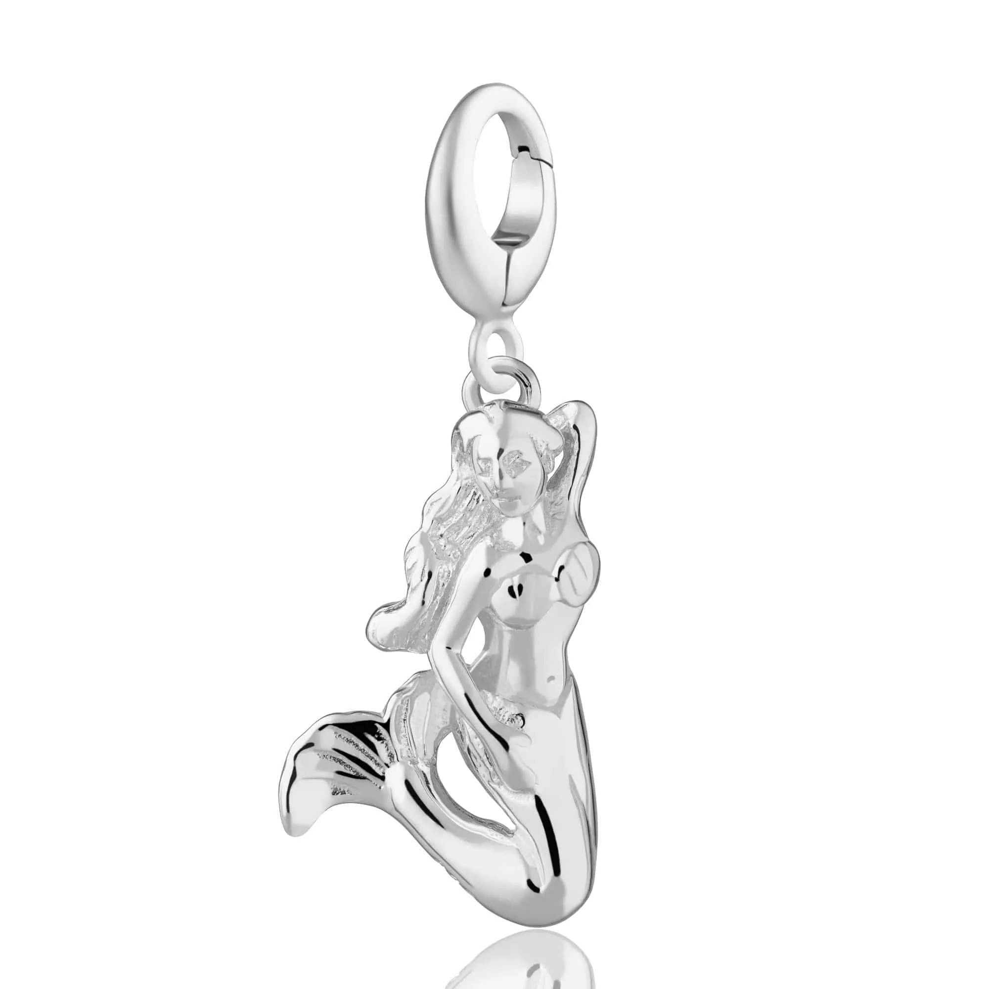 Silver Mermaid Charm