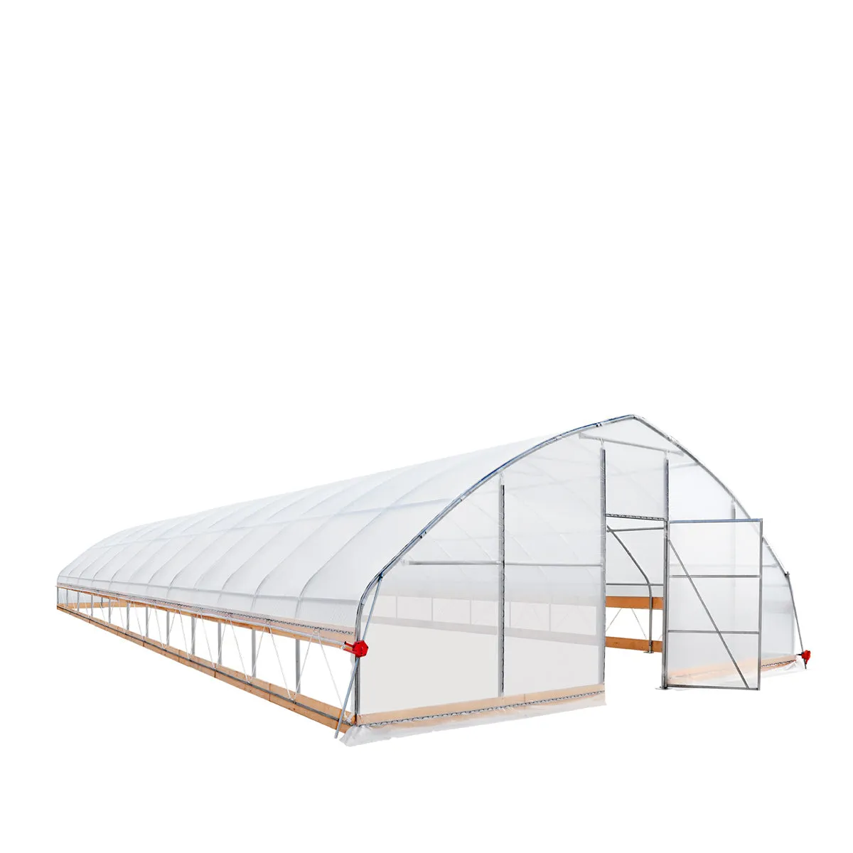 TMG Industrial 25’ x 50’ Tunnel Greenhouse Grow Tent w/6 Mil Clear EVA Plastic Film, Cold Frame, Hand Crank Roll-Up Sides, Peak Ceiling Roof, TMG-GH2550