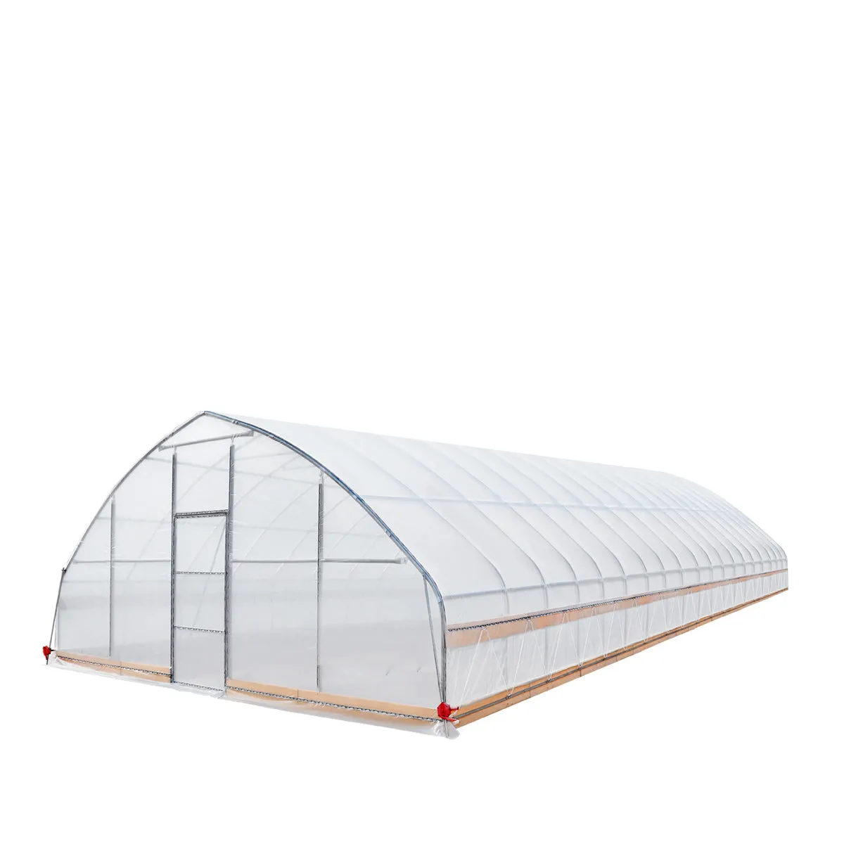 TMG Industrial 25’ x 80’ Tunnel Greenhouse Grow Tent w/6 Mil Clear EVA Plastic Film, Cold Frame, Hand Crank Roll-Up Sides, Peak Ceiling Roof, TMG-GH2580