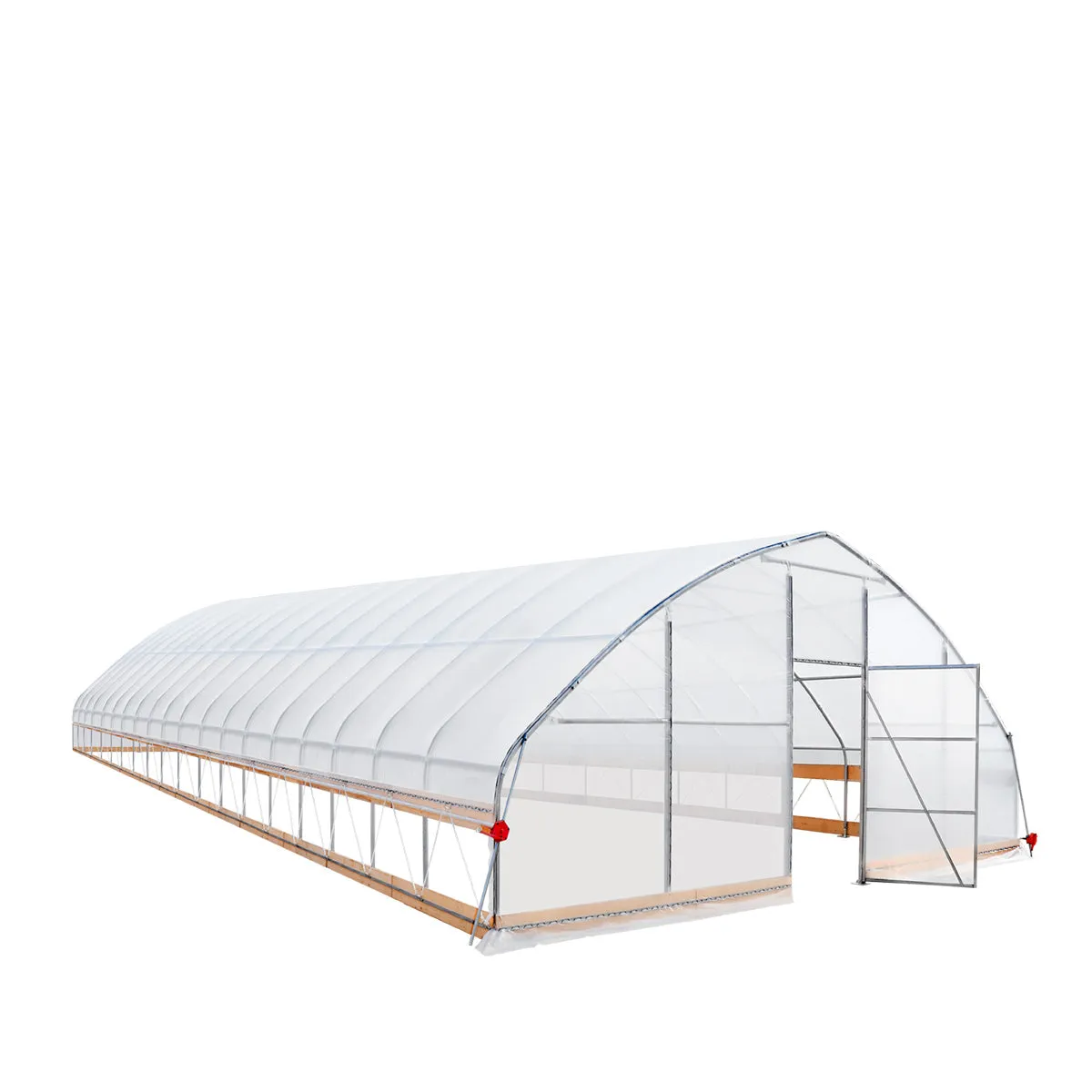 TMG Industrial 25’ x 80’ Tunnel Greenhouse Grow Tent w/6 Mil Clear EVA Plastic Film, Cold Frame, Hand Crank Roll-Up Sides, Peak Ceiling Roof, TMG-GH2580