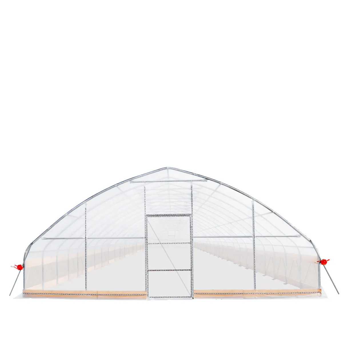 TMG Industrial 25’ x 80’ Tunnel Greenhouse Grow Tent w/6 Mil Clear EVA Plastic Film, Cold Frame, Hand Crank Roll-Up Sides, Peak Ceiling Roof, TMG-GH2580