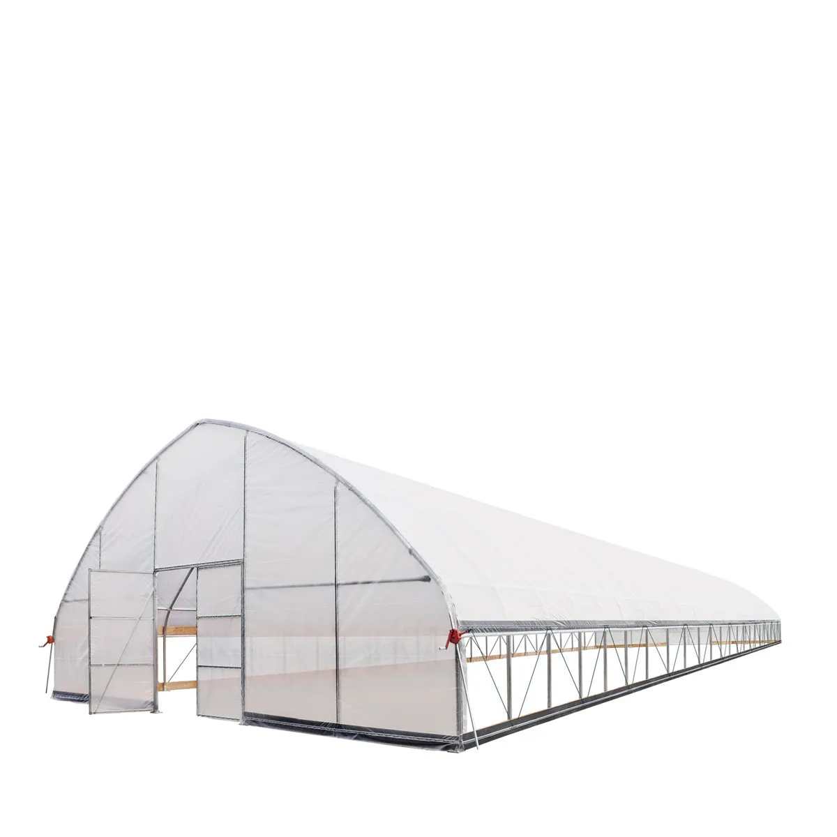 TMG Industrial 30’ x 100’ Tunnel Greenhouse Grow Tent w/6 Mil Clear EVA Plastic Film, Cold Frame, Hand Crank Roll-Up Sides, Peak Ceiling Roof, TMG-GH30100