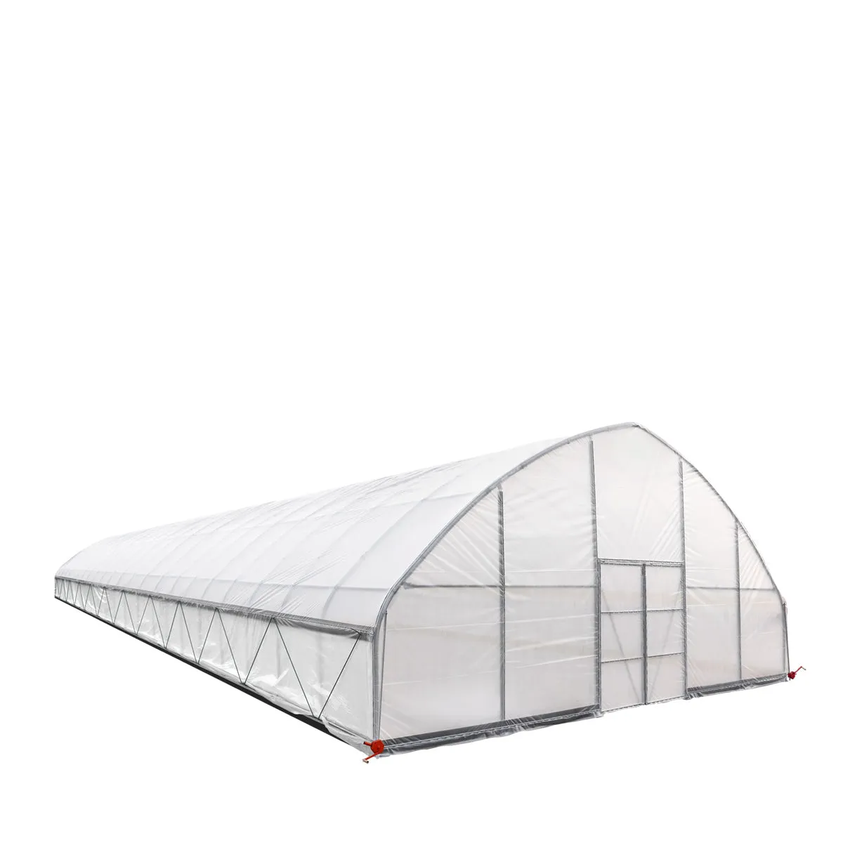 TMG Industrial 30’ x 100’ Tunnel Greenhouse Grow Tent w/6 Mil Clear EVA Plastic Film, Cold Frame, Hand Crank Roll-Up Sides, Peak Ceiling Roof, TMG-GH30100