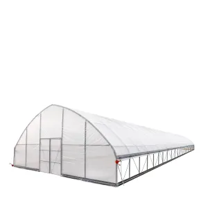 TMG Industrial 30’ x 100’ Tunnel Greenhouse Grow Tent w/6 Mil Clear EVA Plastic Film, Cold Frame, Hand Crank Roll-Up Sides, Peak Ceiling Roof, TMG-GH30100