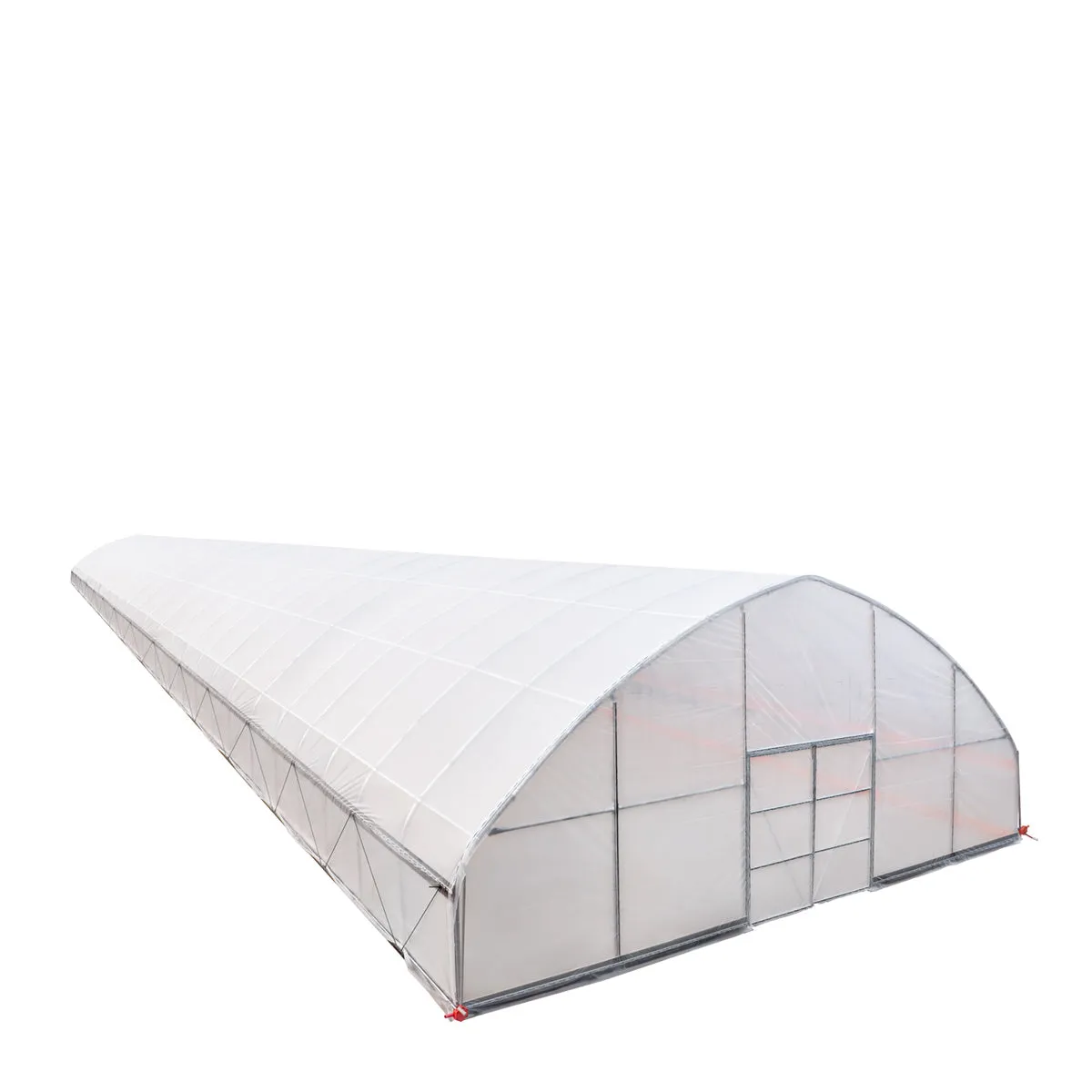 TMG Industrial 30’ x 120’ Tunnel Greenhouse Grow Tent w/6 Mil Clear EVA Plastic Film, Cold Frame, Hand Crank Roll-Up Sides, Peak Ceiling Roof, TMG-GH30120