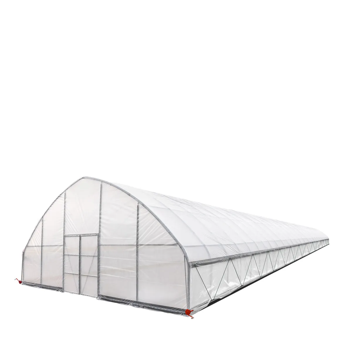 TMG Industrial 30’ x 120’ Tunnel Greenhouse Grow Tent w/6 Mil Clear EVA Plastic Film, Cold Frame, Hand Crank Roll-Up Sides, Peak Ceiling Roof, TMG-GH30120