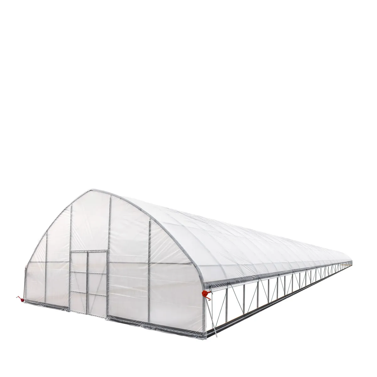 TMG Industrial 30’ x 120’ Tunnel Greenhouse Grow Tent w/6 Mil Clear EVA Plastic Film, Cold Frame, Hand Crank Roll-Up Sides, Peak Ceiling Roof, TMG-GH30120