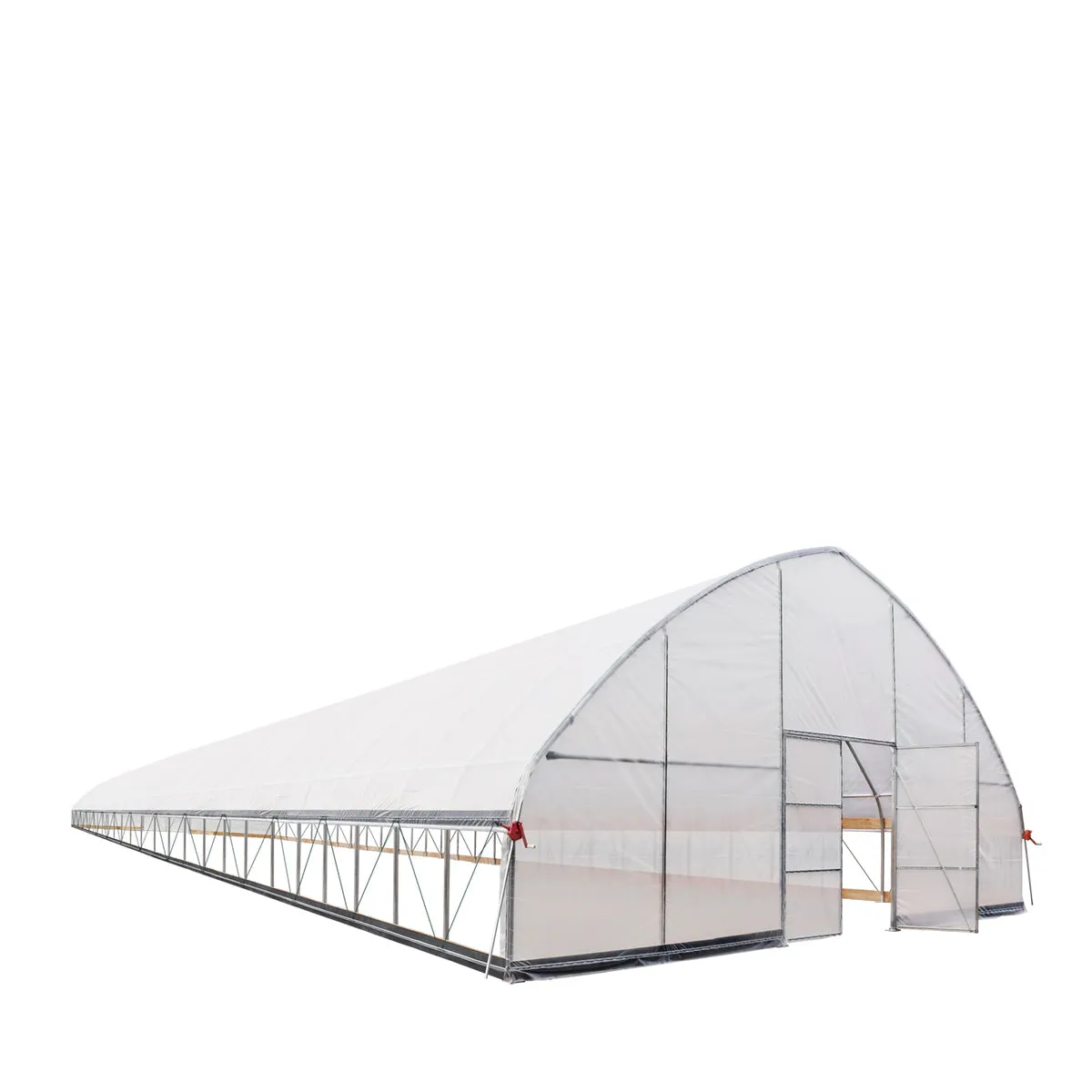 TMG Industrial 30’ x 120’ Tunnel Greenhouse Grow Tent w/6 Mil Clear EVA Plastic Film, Cold Frame, Hand Crank Roll-Up Sides, Peak Ceiling Roof, TMG-GH30120