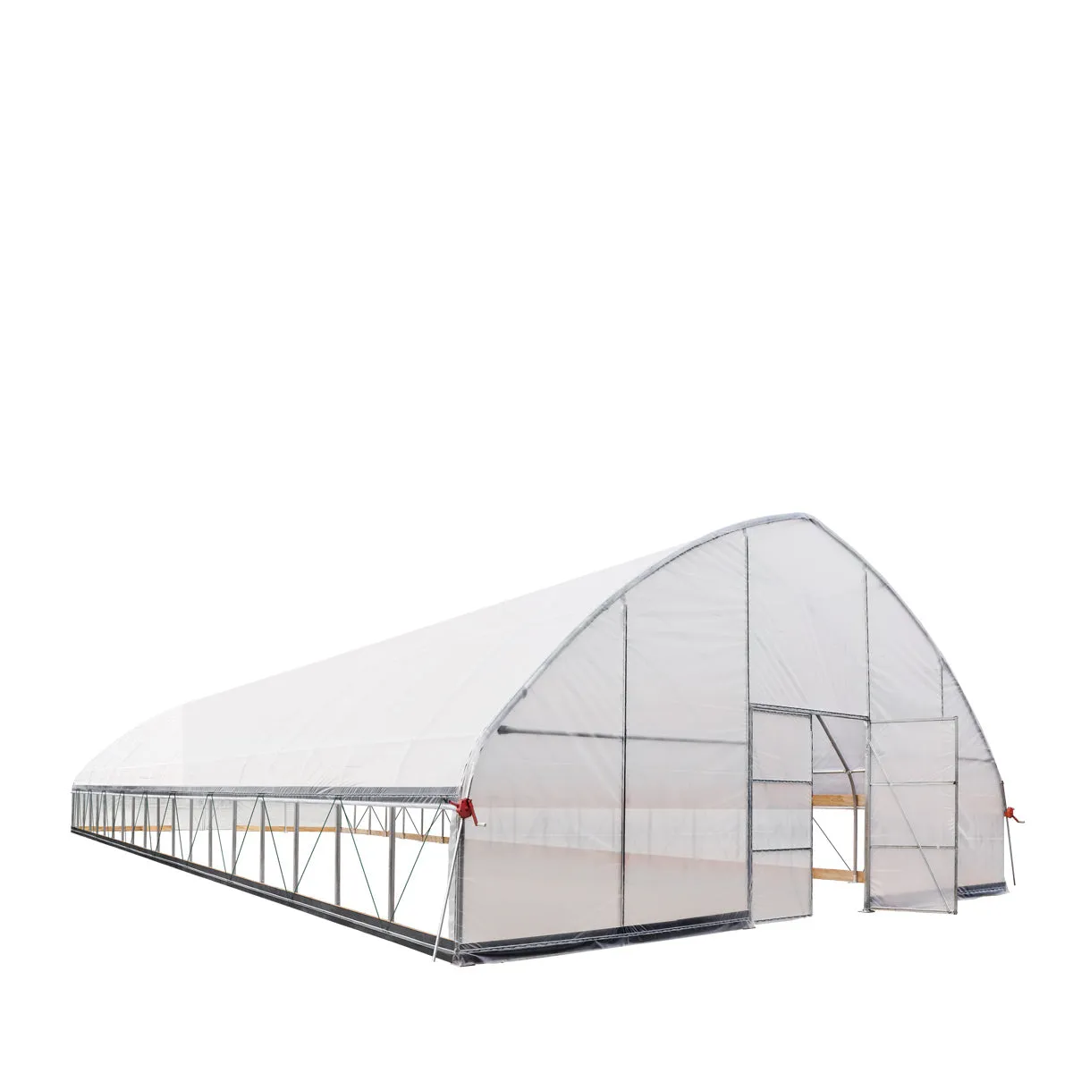 TMG Industrial 30’ x 80’ Tunnel Greenhouse Grow Tent w/6 Mil Clear EVA Plastic Film, Cold Frame, Hand Crank Roll-Up Sides, Peak Ceiling Roof, TMG-GH3080