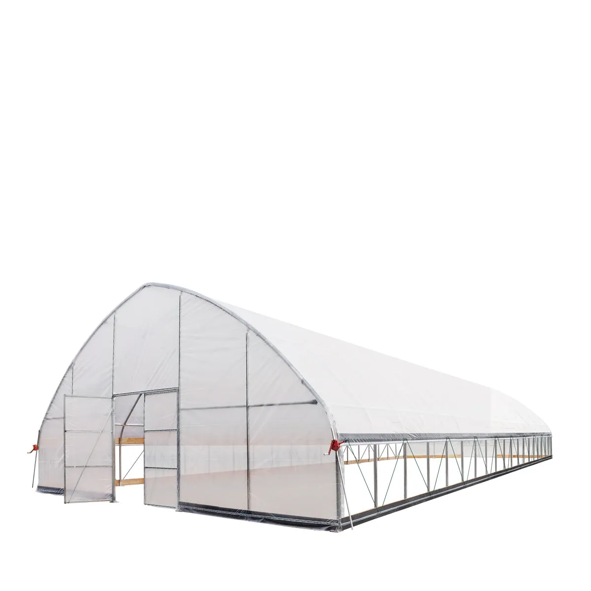 TMG Industrial 30’ x 80’ Tunnel Greenhouse Grow Tent w/6 Mil Clear EVA Plastic Film, Cold Frame, Hand Crank Roll-Up Sides, Peak Ceiling Roof, TMG-GH3080