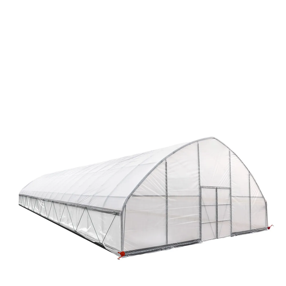 TMG Industrial 30’ x 80’ Tunnel Greenhouse Grow Tent w/6 Mil Clear EVA Plastic Film, Cold Frame, Hand Crank Roll-Up Sides, Peak Ceiling Roof, TMG-GH3080