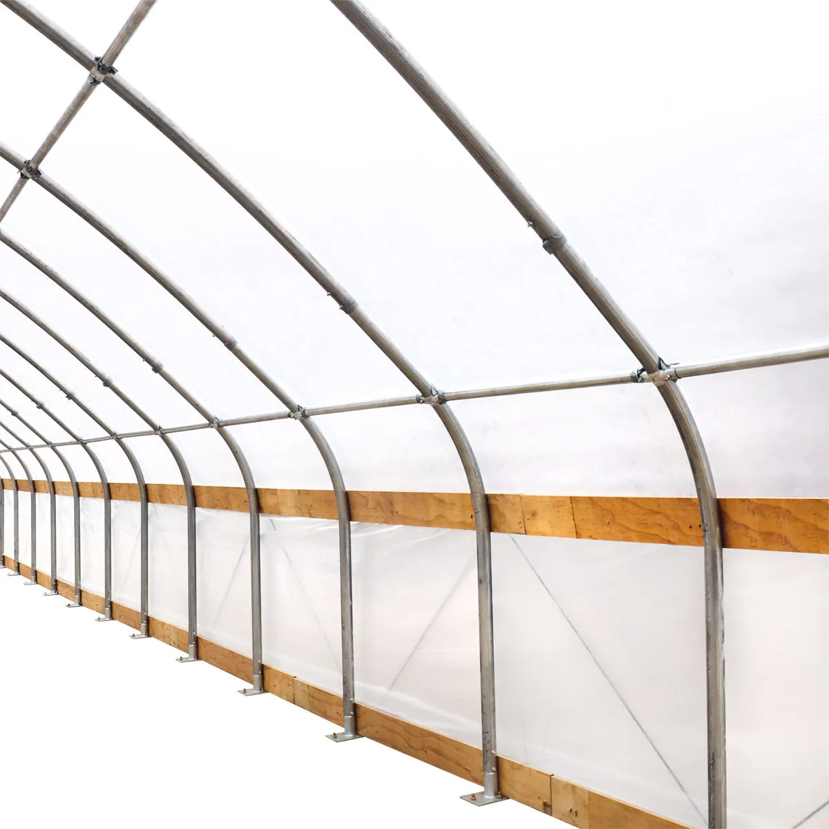 TMG Industrial 30’ x 80’ Tunnel Greenhouse Grow Tent w/6 Mil Clear EVA Plastic Film, Cold Frame, Hand Crank Roll-Up Sides, Peak Ceiling Roof, TMG-GH3080