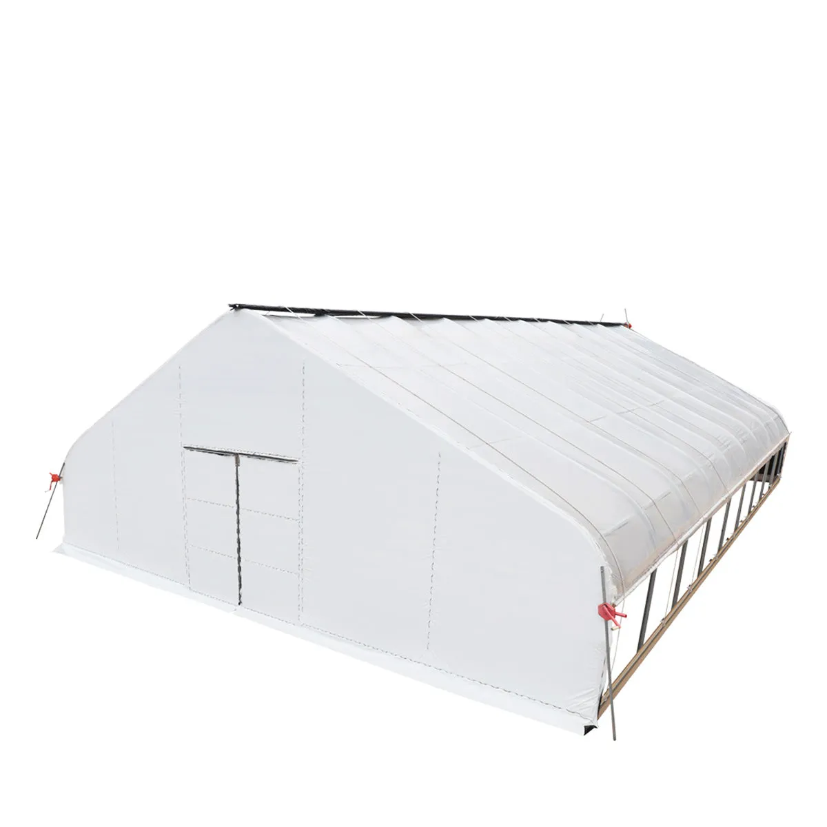 TMG Industrial Pro Series 30’ x 40’ Light Deprivation Two Layer Cover Greenhouse Grow Tent, 6-mil Blackout Tarp and Clear Film, Cold Frame, Hand Crank Roll-Up Sides, Peak Ceiling Roof, TMG-GHD3040