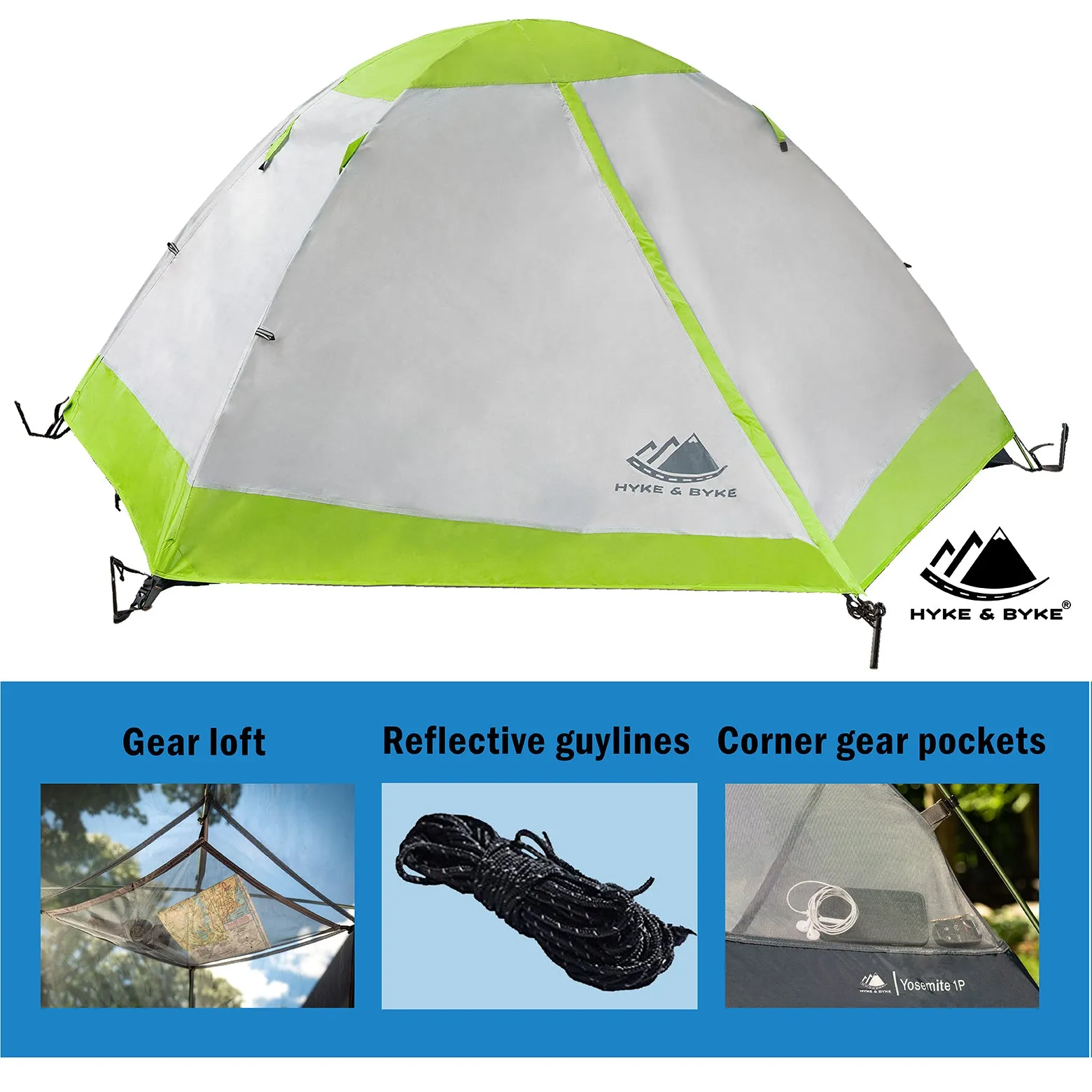 YOSEMITE 2 Person Backpacking Tent w/Footprint